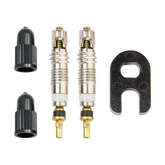 Weldtite Presta Valve Core & Caps Kit (pack of 2)